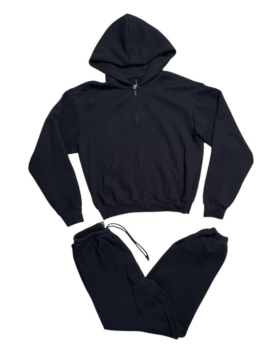 SKIMS Pants - SKIMS Set: Zip Up Hoodie Jacket + Joggers Onyx Black XS/S